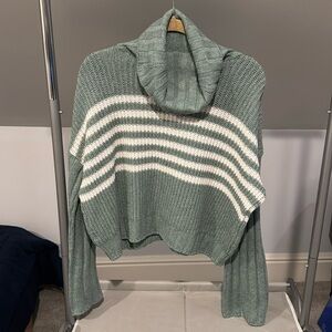 Green Striped Sweater